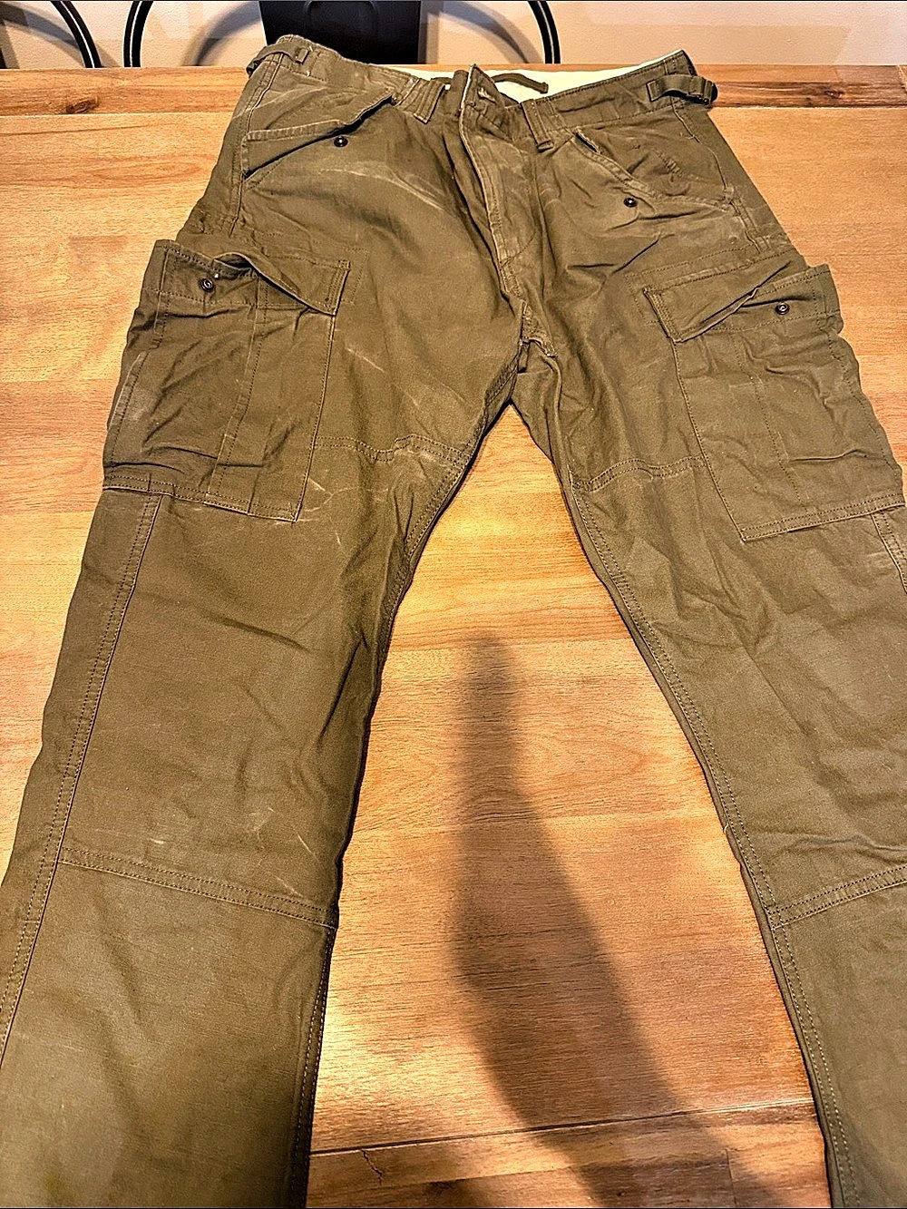 Polo Ralph Lauren Slim Fit Canvas Cargo Pant Olive Waist 33